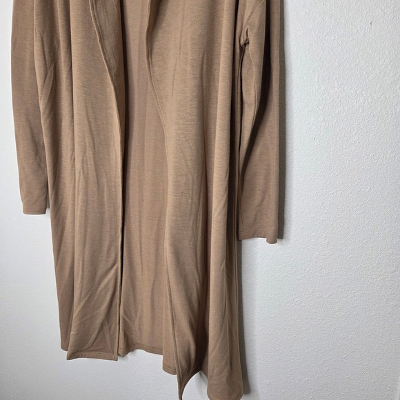 Ann Taylor Cardigan‎ Sweater Petite Large LP Tan Open Front Duster New - Picture 3 of 9
